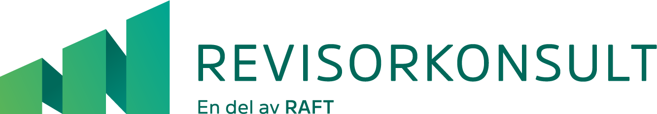Revisorkonsult logo med teksten "En del av RAFT" under.